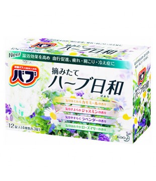 花王 Bub新鲜采摘草药碳酸入浴泡澡剂 12片