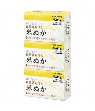 牛乳石鹸 COWBRAND自然派美白细腻大米香皂 100g 3块