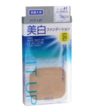 KOSE 高丝 FitUp防晒美白干湿两用粉饼 11.5g SPF20PA++ #41 自然肌色 替换装