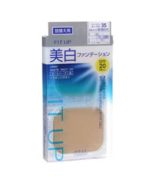 KOSE 高丝 FitUp防晒美白干湿两用粉饼 11.5g SPF20PA++ #35 健康肤色 替换装