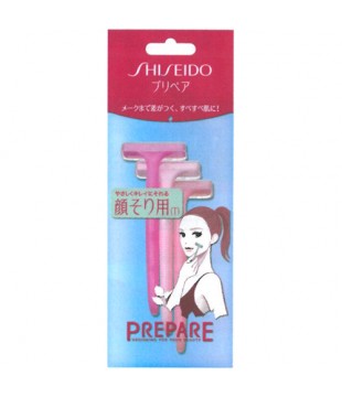SHISEIDO 资生堂 PREPARE面部用T型刮毛刀 3个装