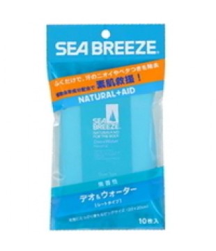 SHISEIDO 资生堂 Sea Breeze无香型轻爽湿巾 10枚