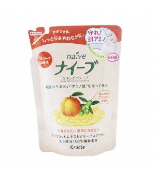 Kracie 嘉娜宝 Naive杏桃橄榄沐浴露 420ml 替换装