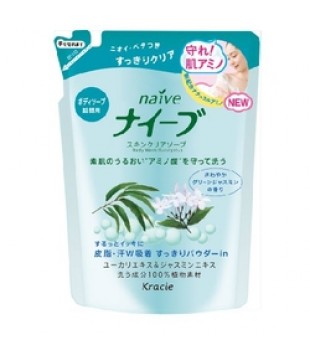 Kracie 嘉娜宝 Naive桉树叶茉莉沐浴露 420ml 替换装