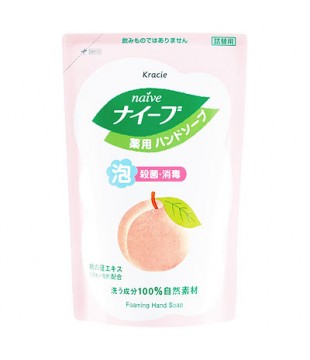 Kracie 嘉娜宝 Naive蜜桃杀菌消毒泡沫洗手液 210ml 替换装
