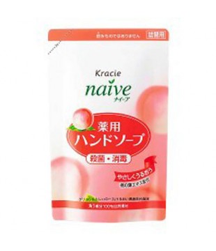 Kracie 嘉娜宝 Naive桃叶成分杀菌消毒洗手液 200ml 替换装