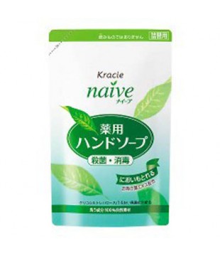 Kracie 嘉娜宝 Naive绿茶清香杀菌消毒洗手液 200ml 替换装