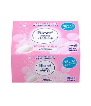 花王 Biore 碧柔止汗洁面湿巾替换装36枚