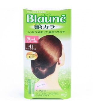 花王 Blaune艳丽色系白发专用染发膏4T号 茶棕色