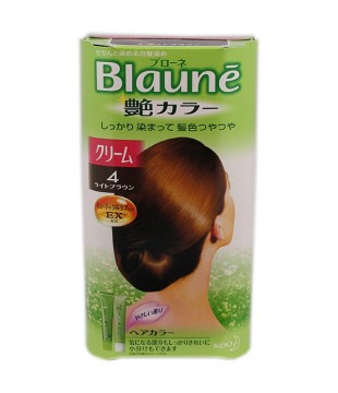 花王 Blaune艳丽色系白发专用染发膏4号 浅棕色