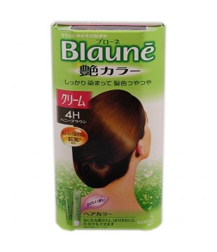 花王 Blaune艳丽色系白发专用染发膏4H号 蜂蜜棕色