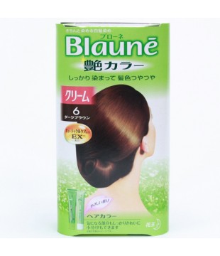 花王 Blaune艳丽色系白发专用染发膏6号 深棕色