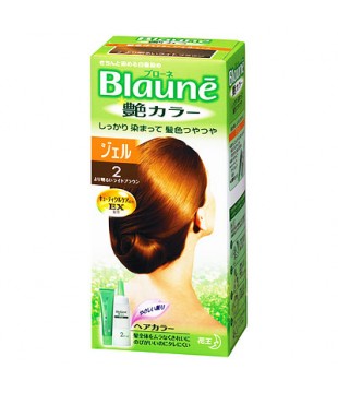 花王 Blaune艳丽色系白发专用染发啫喱2号 较明亮浅棕色
