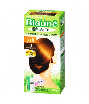 花王 Blaune艳丽色系白发专用染发啫喱3号 明亮浅棕色