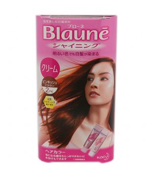 花王 Blaune美艳白发用护发染发膏2PK 粉棕