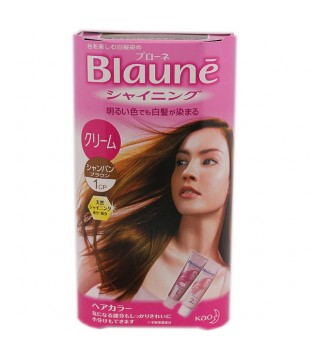 花王 Blaune美艳白发用护发染发膏1CP 香槟棕