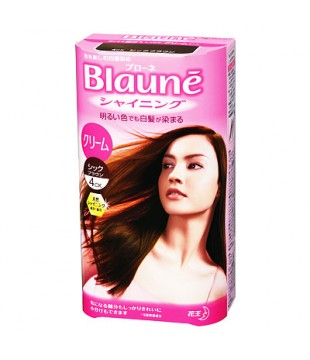 花王 Blaune美艳白发用护发染发膏4CK 俏丽棕