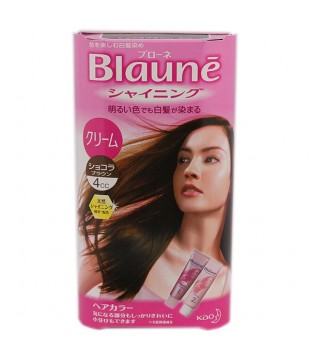 花王 Blaune美艳白发用护发染发膏4CC 巧克力棕