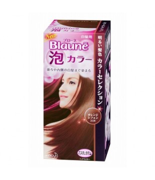 花王 Blaune美艳泡沫染发膏 女士白发专用染发膏２ＯＲ 香橙雪纺色