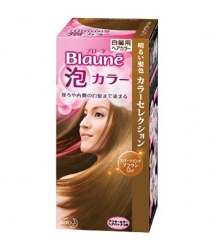 花王 Blaune美艳泡沫染发膏 女士白发专用染发膏０ＳＰ 闪亮棕色