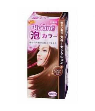花王 Blaune美艳泡沫染发膏 女士白发专用染发膏２ＭＤ 棕色