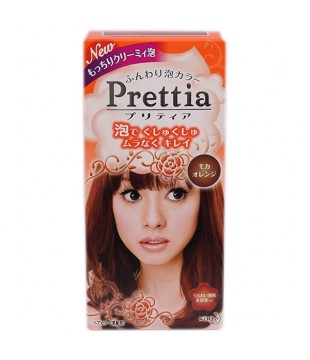 花王 Prettia黑发用泡沫染发膏 女性用 摩卡橙色