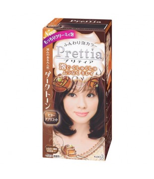 花王 Prettia黑发用泡沫染发膏 女性用 暗苦杏仁色