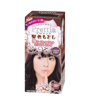 花王 Prettia黑发用泡沫染发膏 女性用 棕色