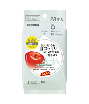 B&C AHA Cleansing敏感肌用去角质洁面湿巾 28枚