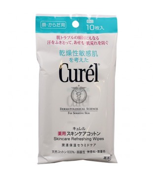 花王 Curel干燥肌肤药用护肤湿巾 10枚