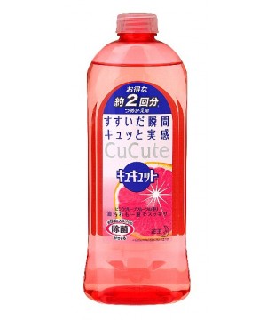花王 Cucute果蔬餐具除菌洗洁精 400ml 红葡萄柚香型
