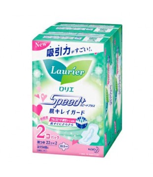 花王 Laurier乐尔雅日用卫生巾20.5cm 22枚*2包 护翼型