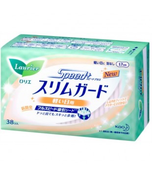 花王 Laurier乐而雅日用1mm超薄棉柔卫生巾17cm 38枚 无护翼型