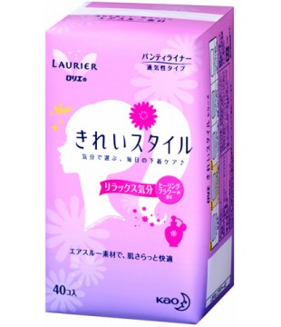 花王 Laurier乐而雅清淡花香型卫生护垫 40枚