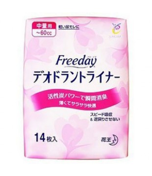 花王 Freeday瞬间吸收护垫 中量时用 14枚