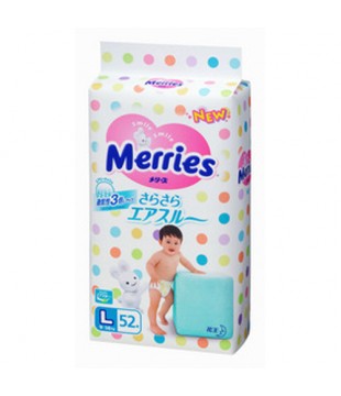 花王 Merries三倍透气纸尿裤/尿不湿 54片 L号