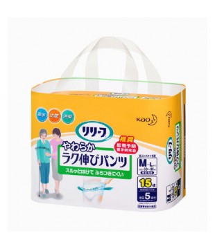 花王 厚型抗菌防臭成人纸尿裤M-L号 15片
