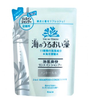 Kracie 嘉娜宝 海藻精华清爽去屑洗护二合一洗发水 400ml 替换装