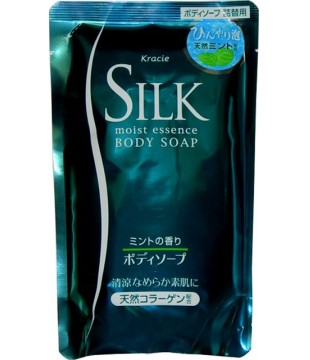 Kracie 嘉娜宝 SILK清凉薄荷保湿沐浴露 350ml 替换装