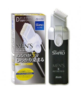 Kracie 嘉娜宝 SIMPRO男士用急速染发膏D号 深棕 (白发用) 40g+40g