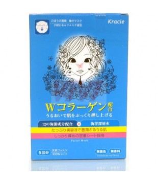 Kracie 嘉娜宝 骨胶原柔润弹力面膜 5片