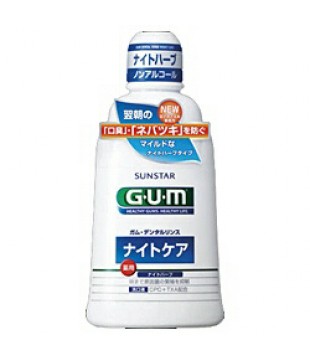Sunstar GUM 全仕康草药成分夜间护理漱口水 450ml
